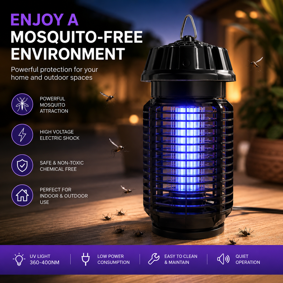 ZapGuard™ — UV Mosquito Killer Lamp