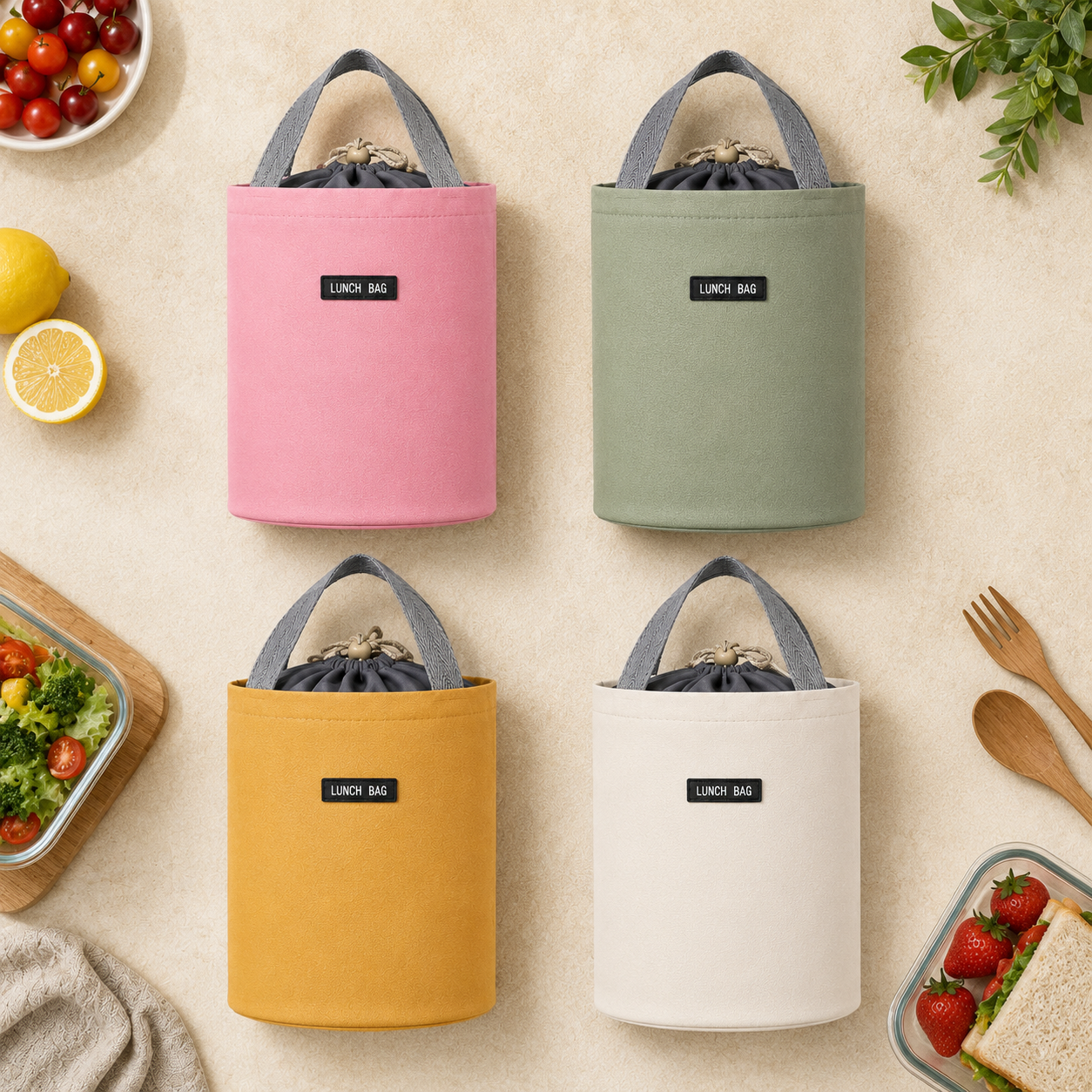 Isolierte Lunchtaschen (4er-Set)